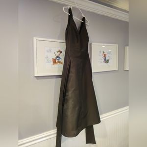 Brown Tea length Ann Taylor bridesmaid dress